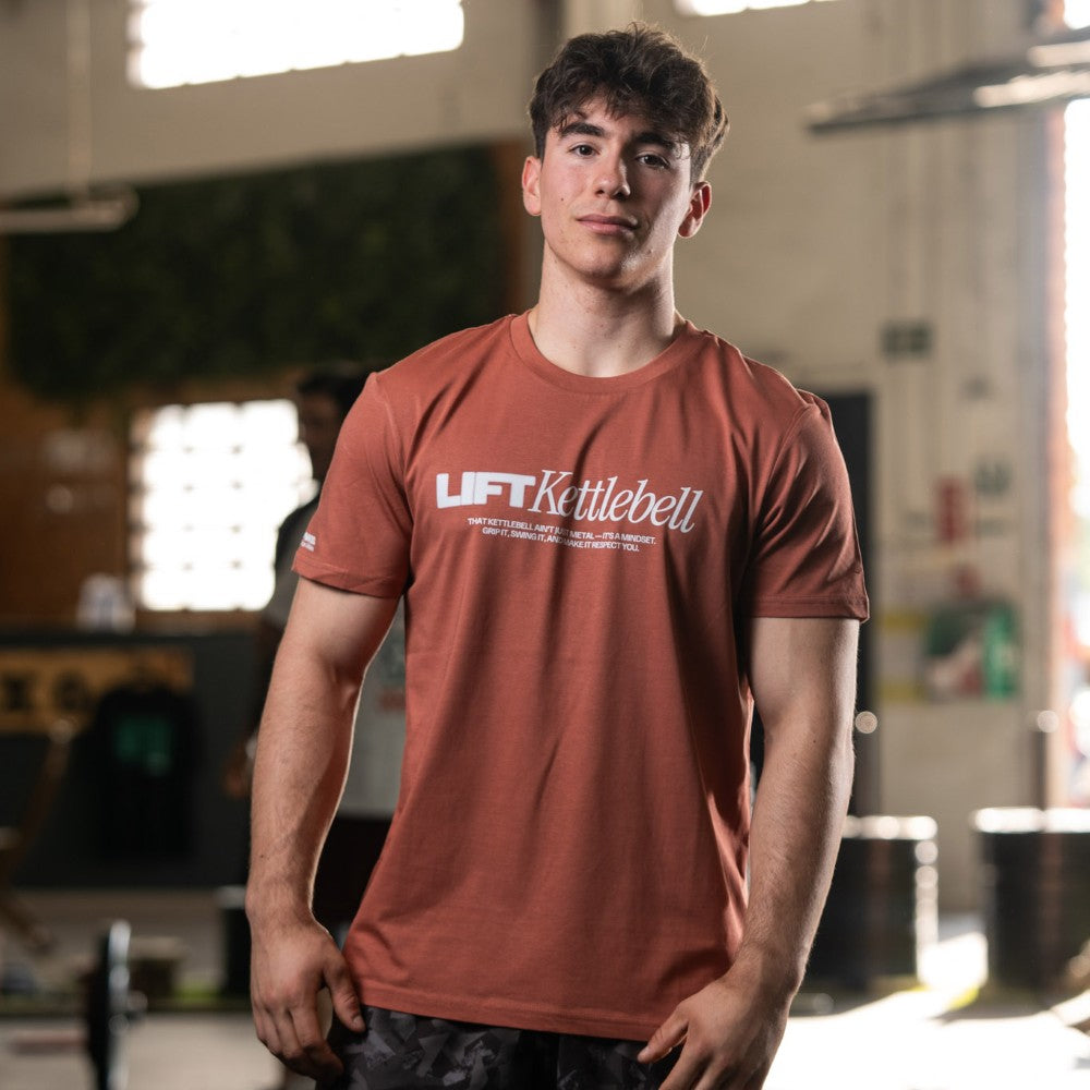 Cocowod ropa crosstraining Camiseta Hombre modelo Lift Kettlebell | T-Shirt