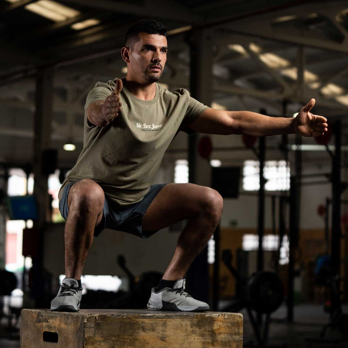 Cocowod ropa crosstraining Camiseta Hombre modelo Box Jump | T-Shirt