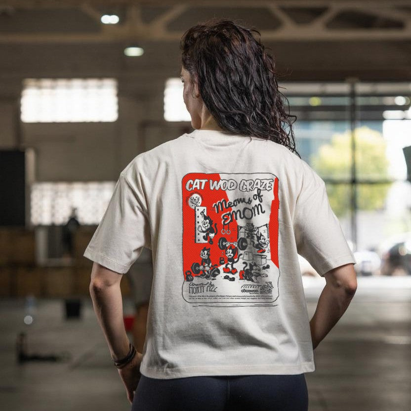 Cocowod ropa crosstraining Camiseta Mujer modelo Cat Wod Craze | Cropped Tee