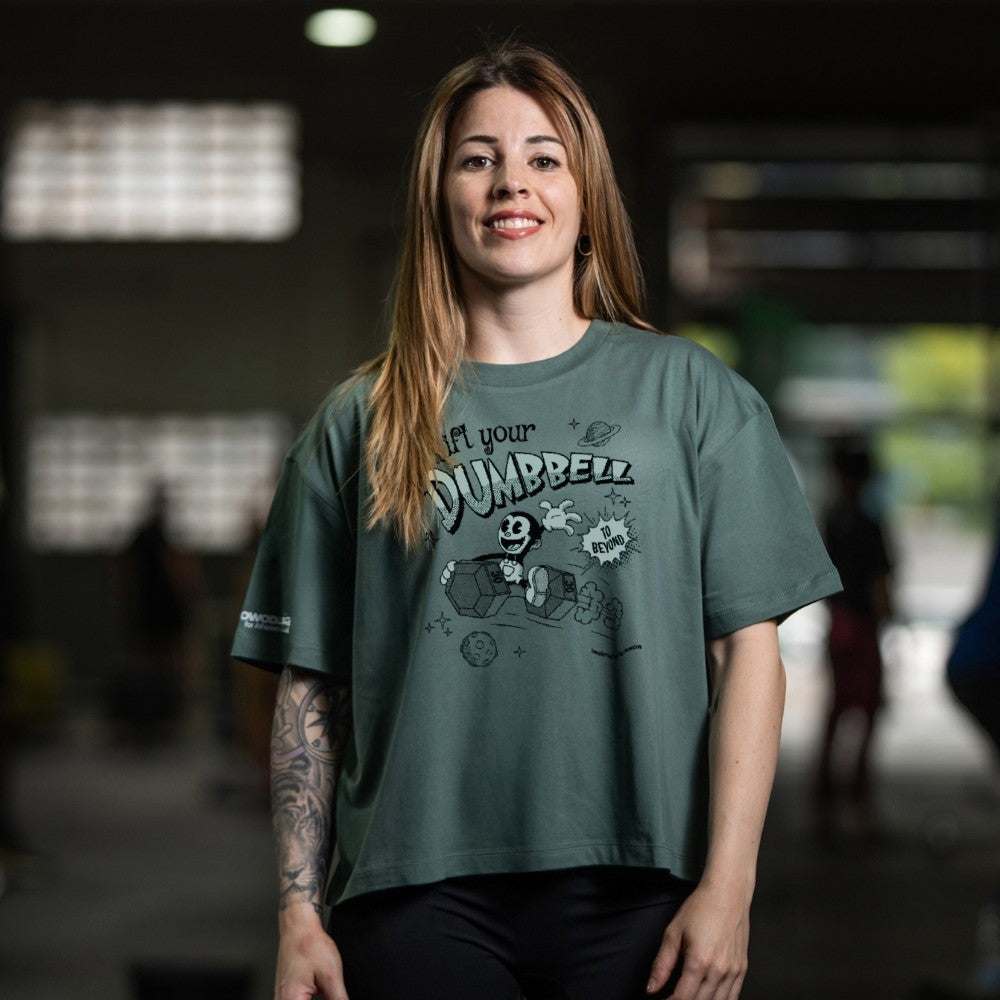 Cocowod ropa crosstraining Camiseta Mujer modelo Lift Your Dumbbell | Cropped Tee