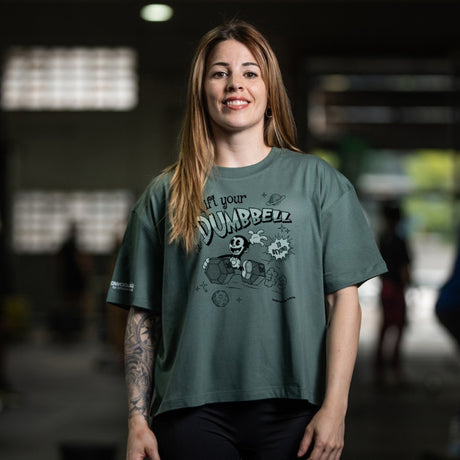 Cocowod ropa crosstraining Camiseta Mujer modelo Lift Your Dumbbell | Cropped Tee