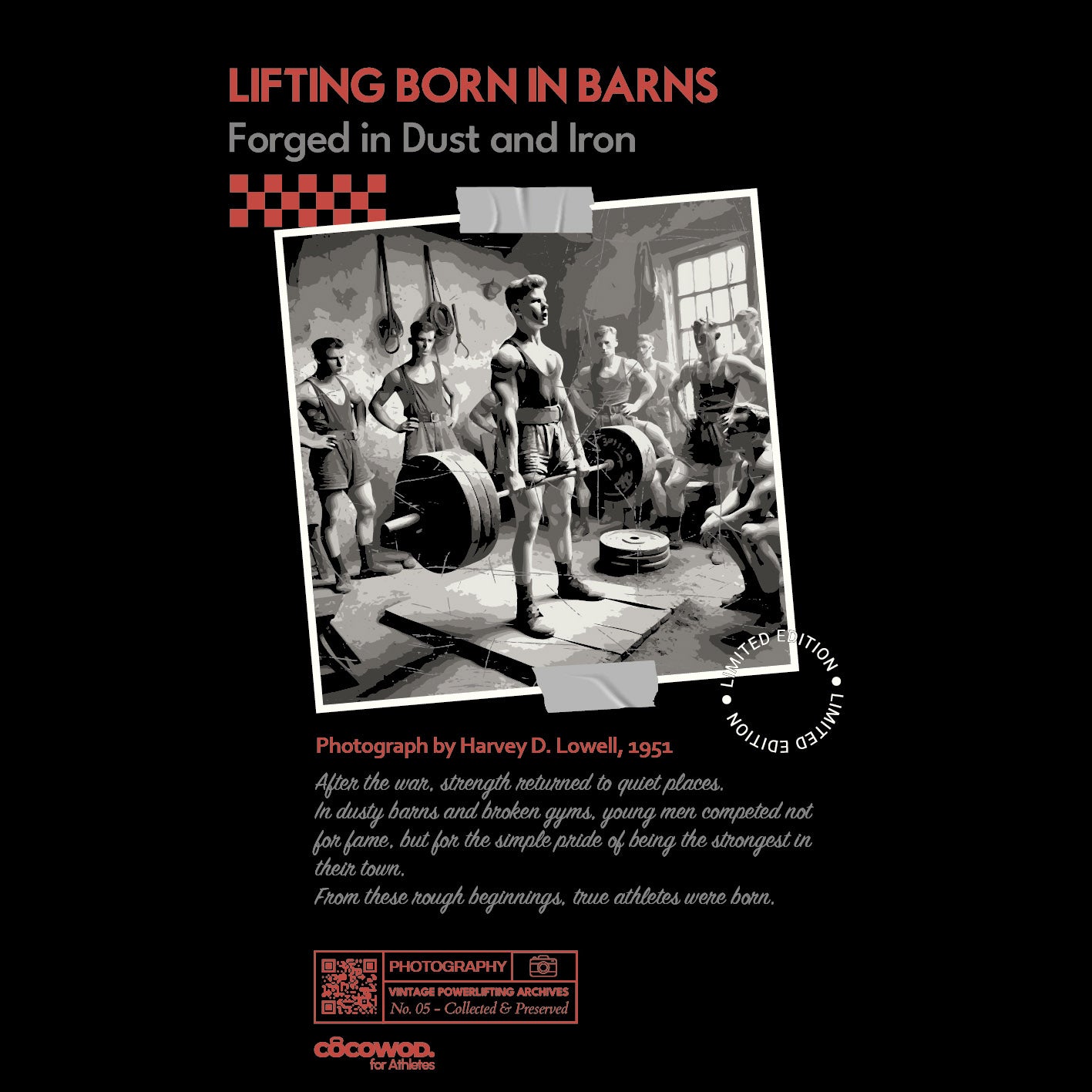 Cocowod ropa crosstraining Camiseta Unisex modelo Lifting Born In Barns | Oversized